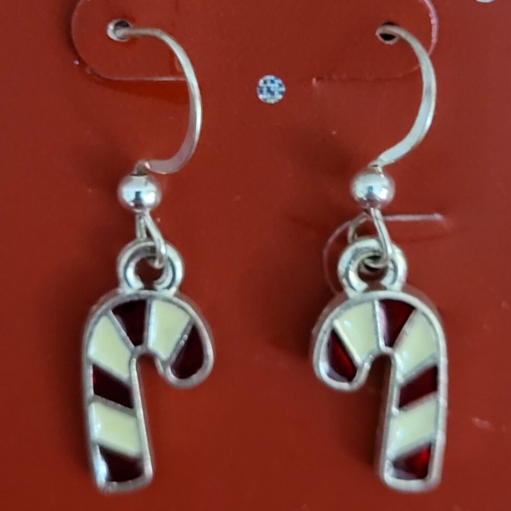 BRAND NEW, CANDY CANE EARRINGS!!!